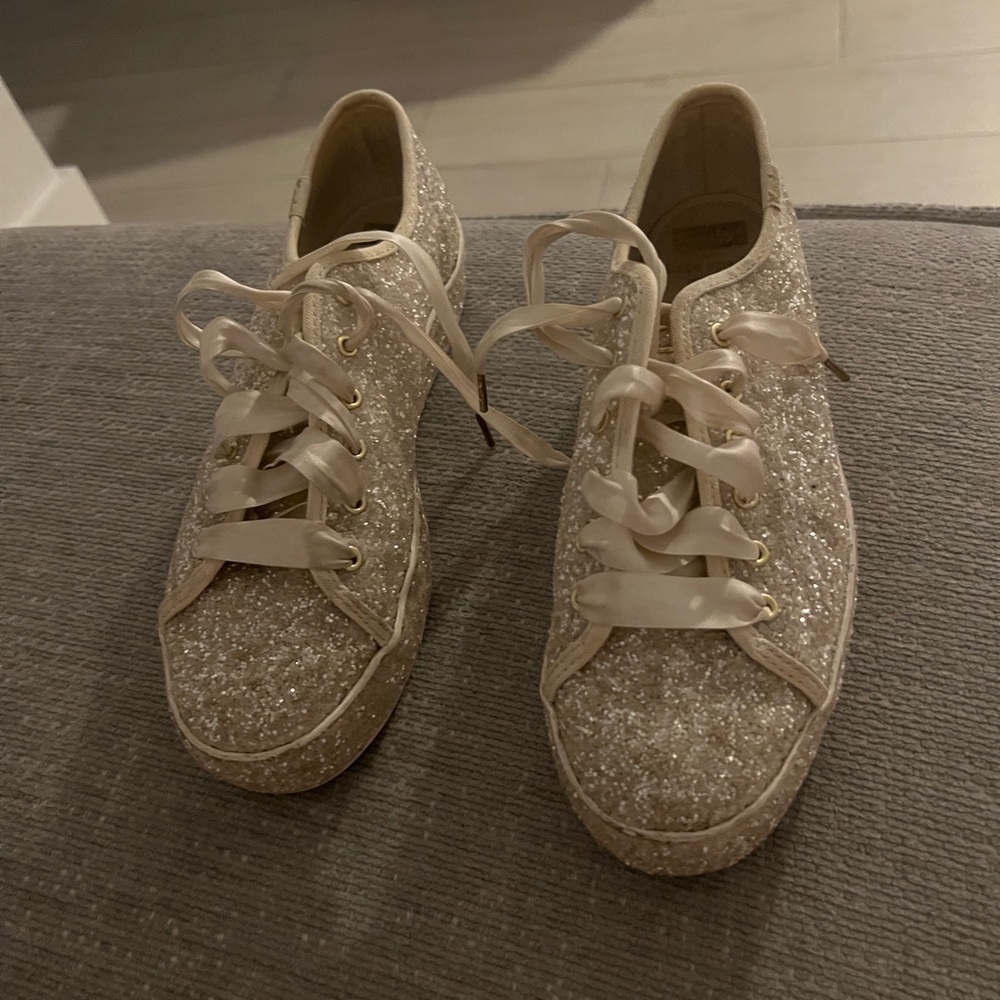 Keds Kate spade glitter platforms